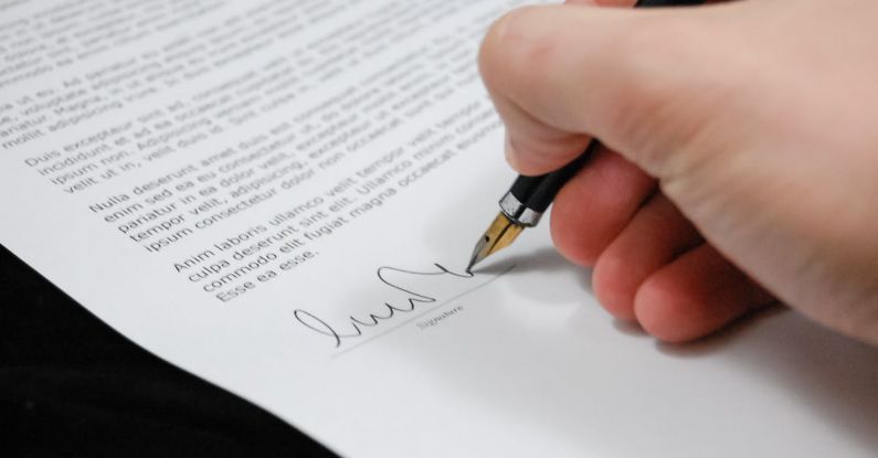 Contract - Person Signing in Documentation Paper